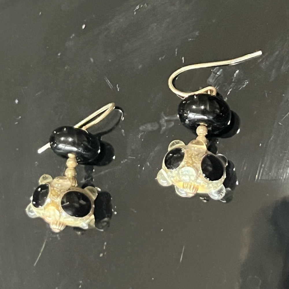 Glass bead earrings